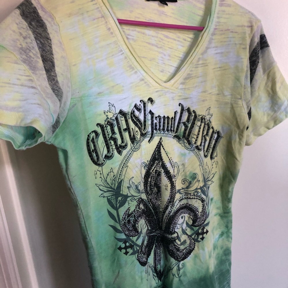 Bright and Fun Crash n Burn V-Neck Shirt